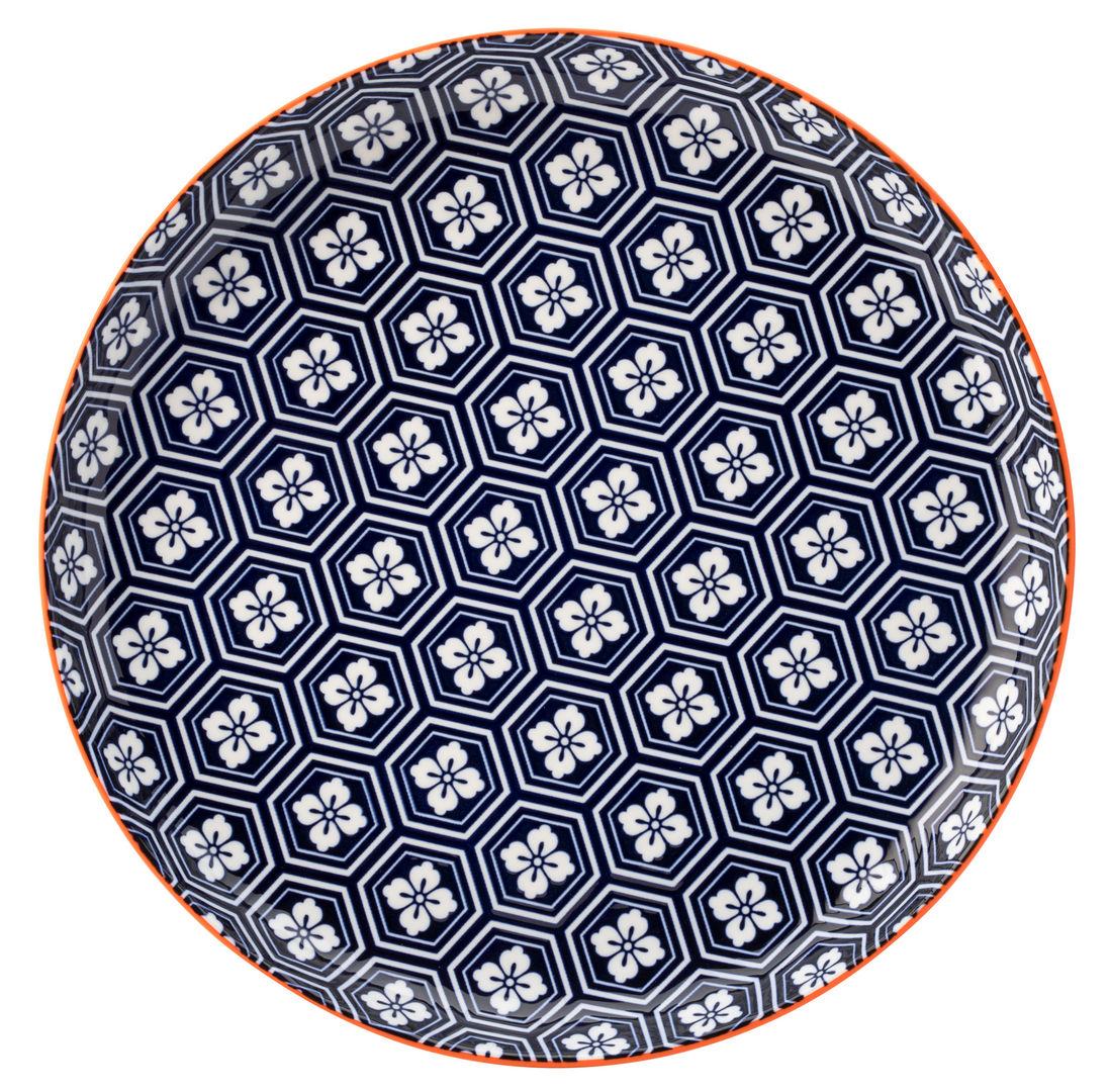 Cadiz Blue & Orange Plate 10.5